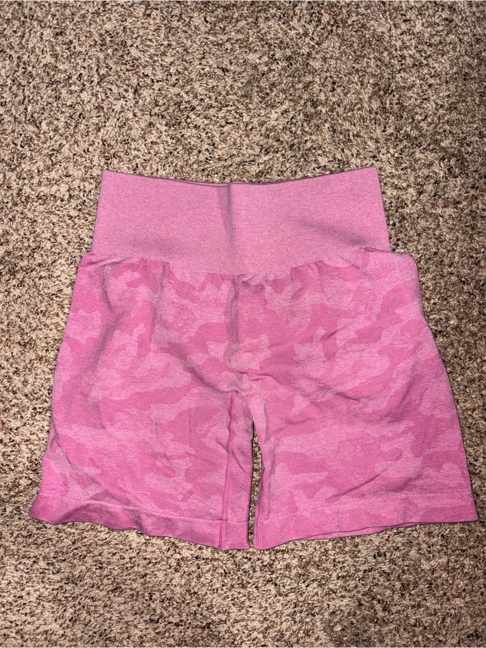 NVGTN Pink Camo High-Waist Bike Shorts